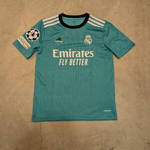 Adidas Real Madrid Champions League Jersey Kids M Green
